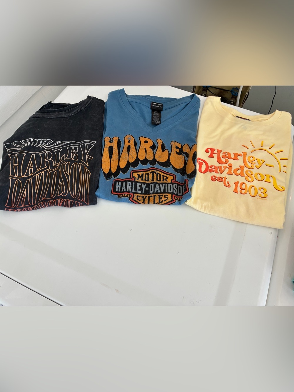 3 Harley-Davidson womens shirts size large